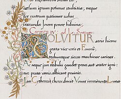 Illumination and calligraphy by William Morris